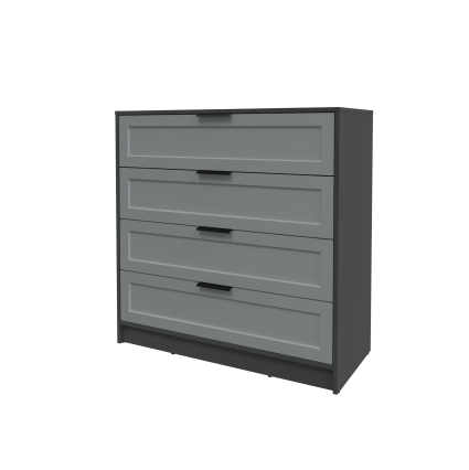 Kомод Тренд КТ-К100 (Антрацит ЛДСП/ Серый софт ЛМДФ) Ш1000 В1020 Г451